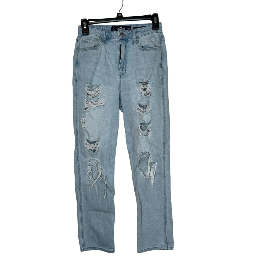 Hollister Women's Jeans Mom Curvy Ultra High Rise Destroyed Vintage Stretch 3R